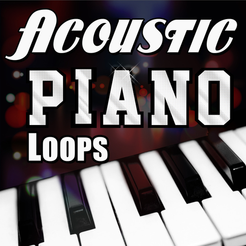 Acoustic Piano Loops Cover Art Blurred Background