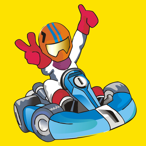 Go-Karts Racing Go Kart Race Track Cover Art Blurred Background
