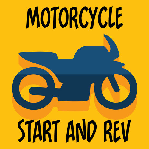 Motorcycle Start and Rev Cover Art Blurred Background