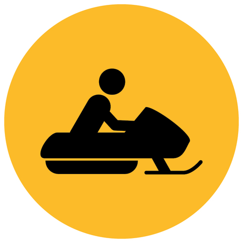 Snowmobile Engine Cover Art Blurred Background