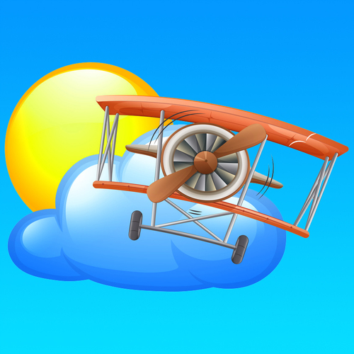 Airplane Cover Art Blurred Background