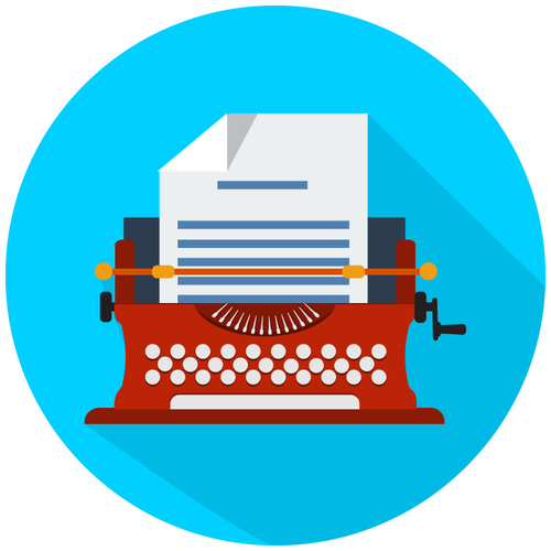 Typewriter Cover Art Blurred Background