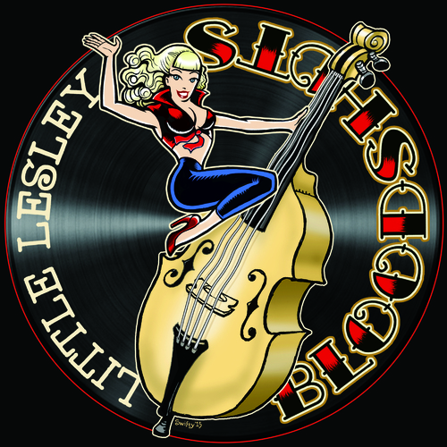 Little Lesley & The Bloodshots 45 Cover Art Blurred Background