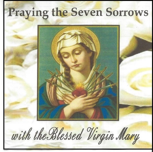 Praying the Seven Sorrows with the Blessed Virgin Mary Cover Art Blurred Background