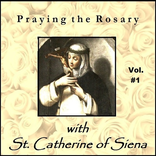 Praying the Rosary with St. Catherine of Siena, Vol. 1 Cover Art Blurred Background