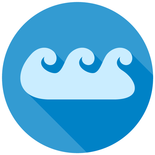 Ocean Waves Cover Art Blurred Background