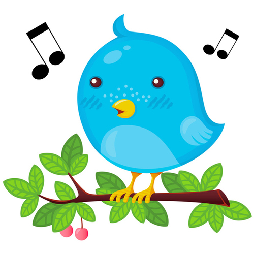 Bird Singing Cover Art Blurred Background