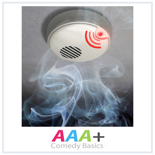 Smoke Alarm / Fire Alert / Beep Warning Cover Art Blurred Background