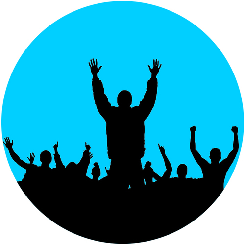 Crowd Cheering Cover Art Blurred Background