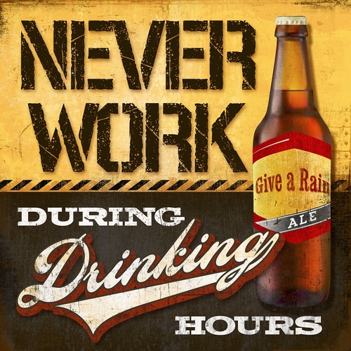 Never Work During Drinking Hours Cover Art Blurred Background