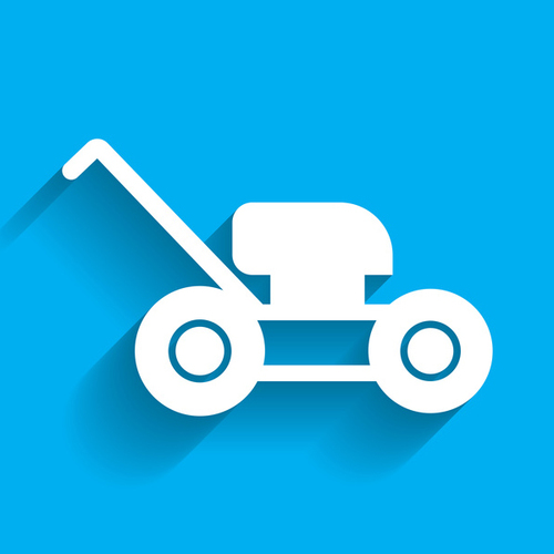 Lawn Mower Cover Art Blurred Background