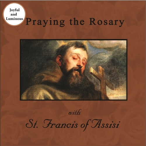 Praying the Rosary with St. Francis of Assisi, Vol. 1 Cover Art Blurred Background