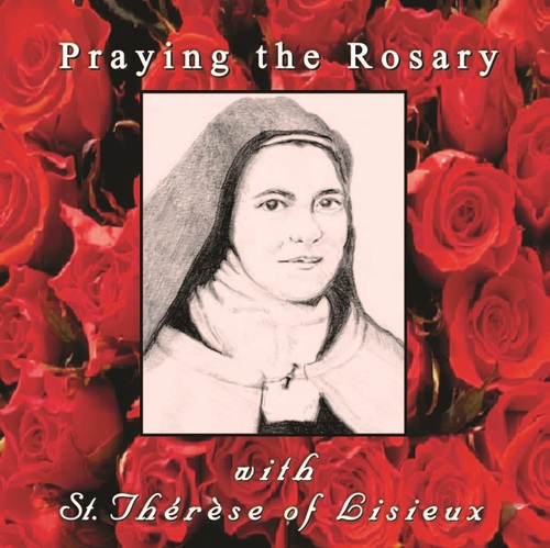 Praying the Rosary with St. Therese of Lisieux Cover Art Blurred Background