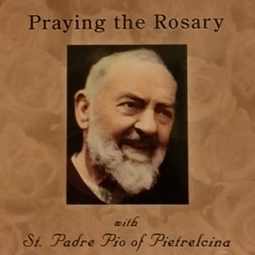 Praying the Rosary with St. Padre Pio, Vol. 1 Cover Art Blurred Background