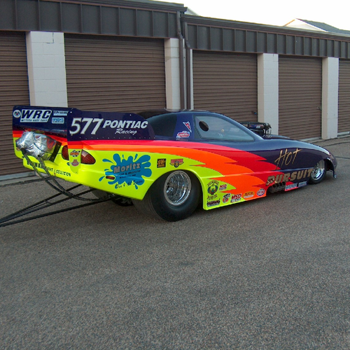 Drag Racing Top Alcohol Funny Car (Burnout) Cover Art Blurred Background