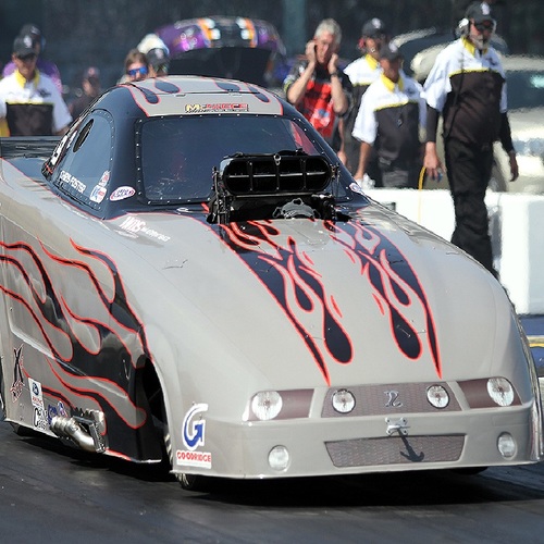 Drag Racing Top Alcohol Funny Car (Startup and Idling) Cover Art Blurred Background