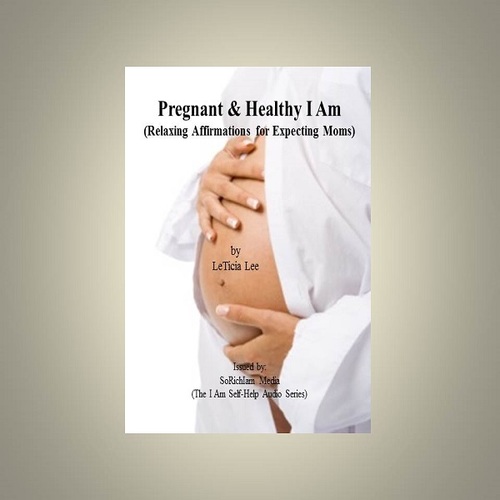 Pregnant & Healthy I Am (Relaxing Affirmations for Expecting Moms) Cover Art Blurred Background
