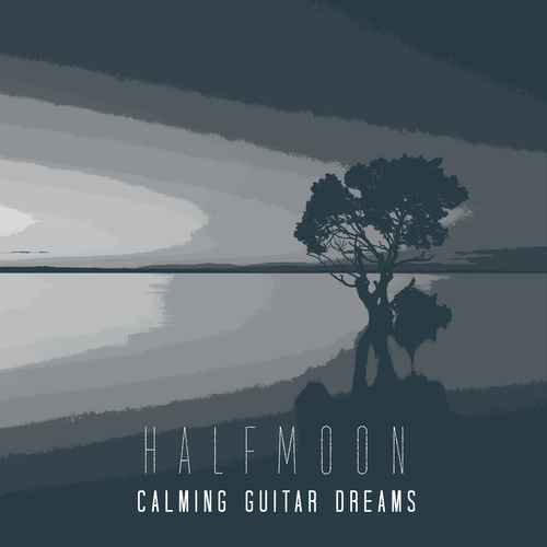 Halfmoon: Calming Guitar Dreams Cover Art Blurred Background