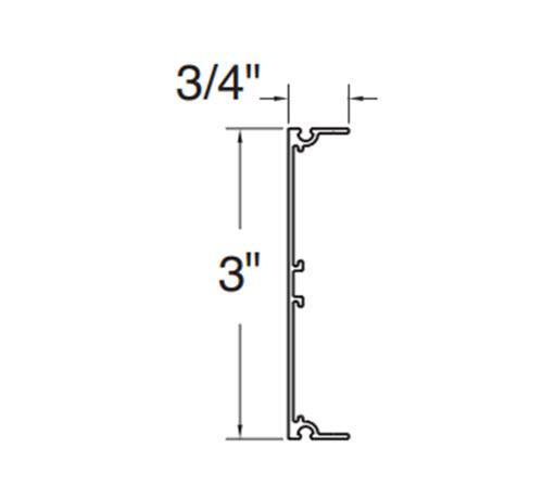10 ft x 3 in Armstrong Axiom Classic Straight Trim / White - AX3STR