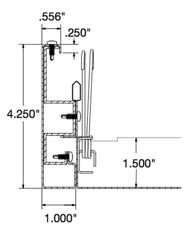 2 in x 4 1/4 in x 8 ft Armstrong Torsion Spring Formed Perimeter Trim