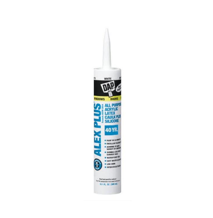 DAP White ALEX PLUS Acrylic Latex Caulk Plus Silicone 10.1 oz at Capitol Building Supply, Inc.