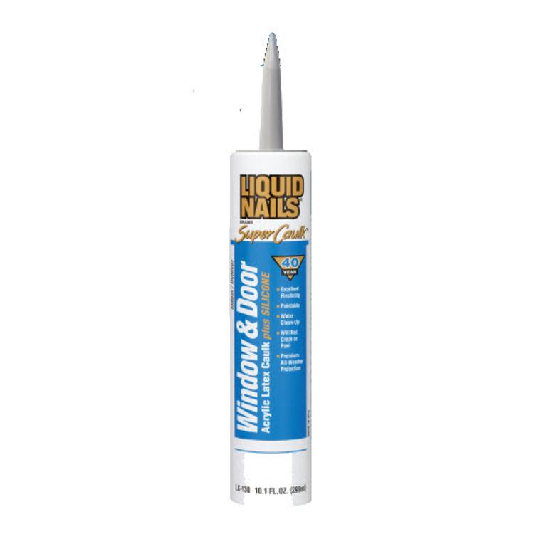 LIQUID NAILS LC130 White Super Caulk Window & Door Acrylic Latex Caulk