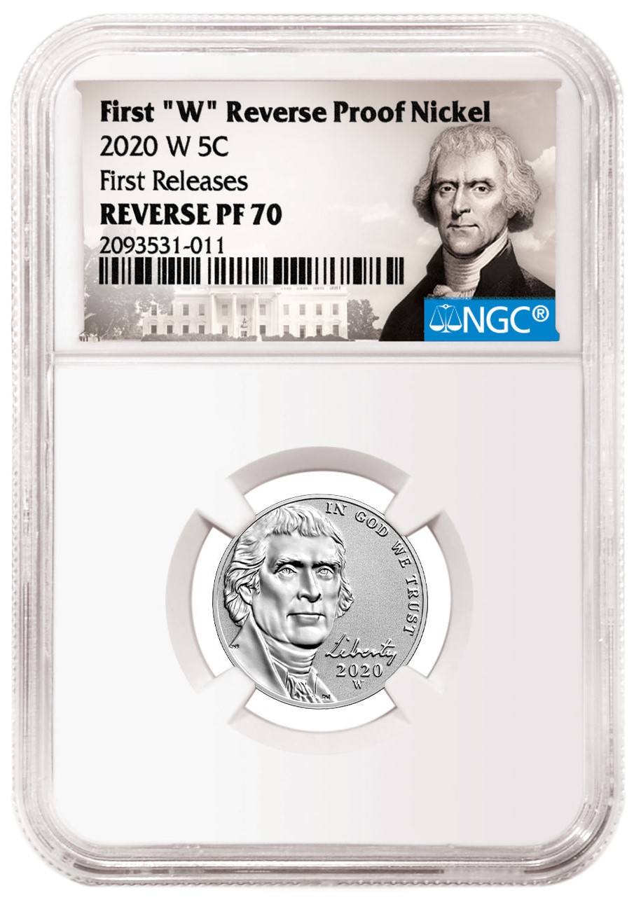 NGC Special Attribution and Labels for 2020W Reverse Proof Nickel NGC