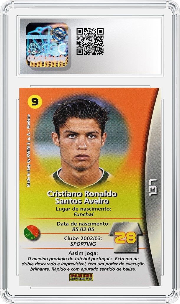 Counterfeit Card Alert: 2002-03 Panini Mega Craques #137 Cristiano Ronaldo | CGC Counterfeit Card Alert: 2002-03 Panini Mega Craques #137 Cristiano Ronaldo | CGC