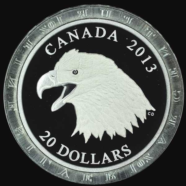 2013年 カナダ 20ドル ハクトウワシ 硬貨 2013年 カナダ 20ドル