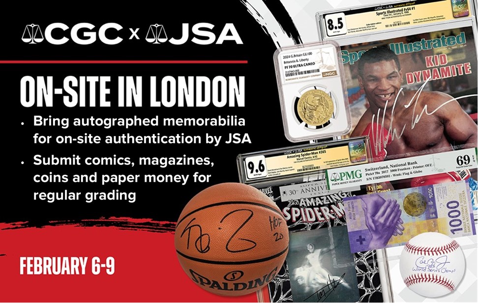 First-ever CGC x JSA On-site Authentication Event in London Announced ...
