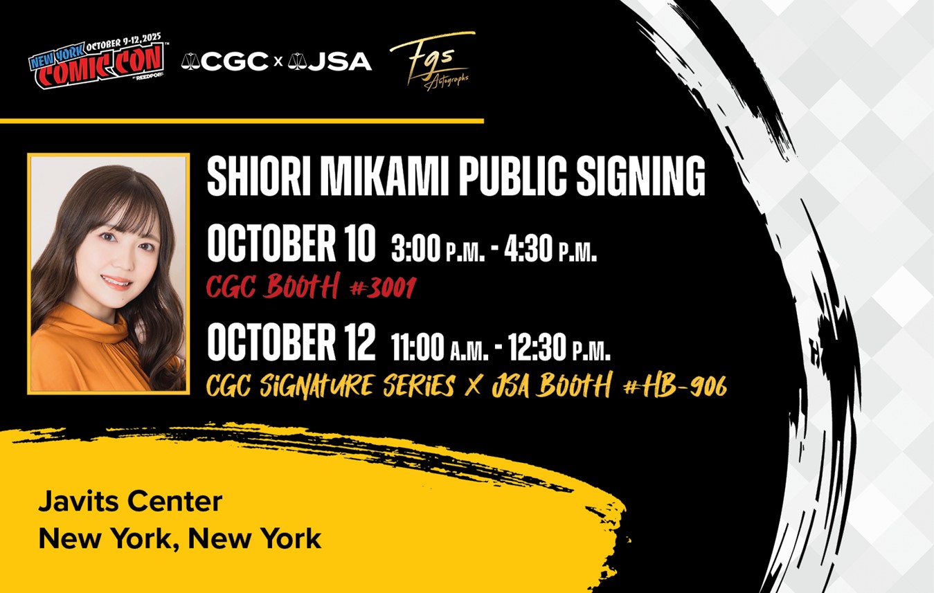 CGC x JSA Announce Exclusive Public Signing with Shiori Mikami at NYCC ...
