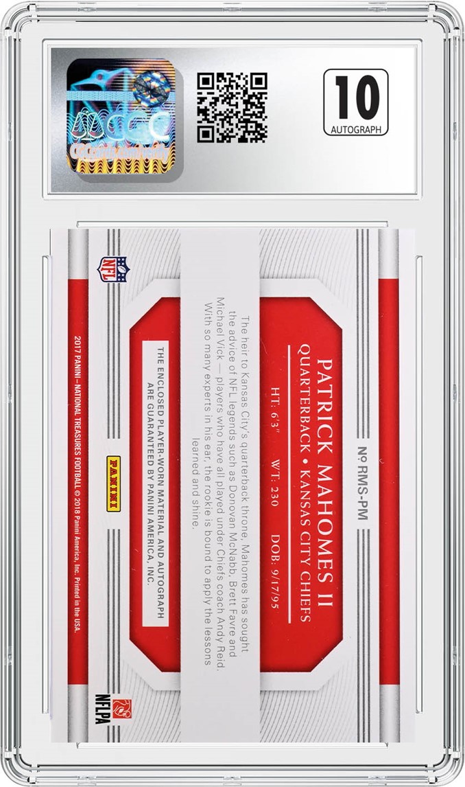 CGC Cards Certifies Two Hand-signed Rookie Cards of Chiefs Star QB Patrick  Mahomes | CGC