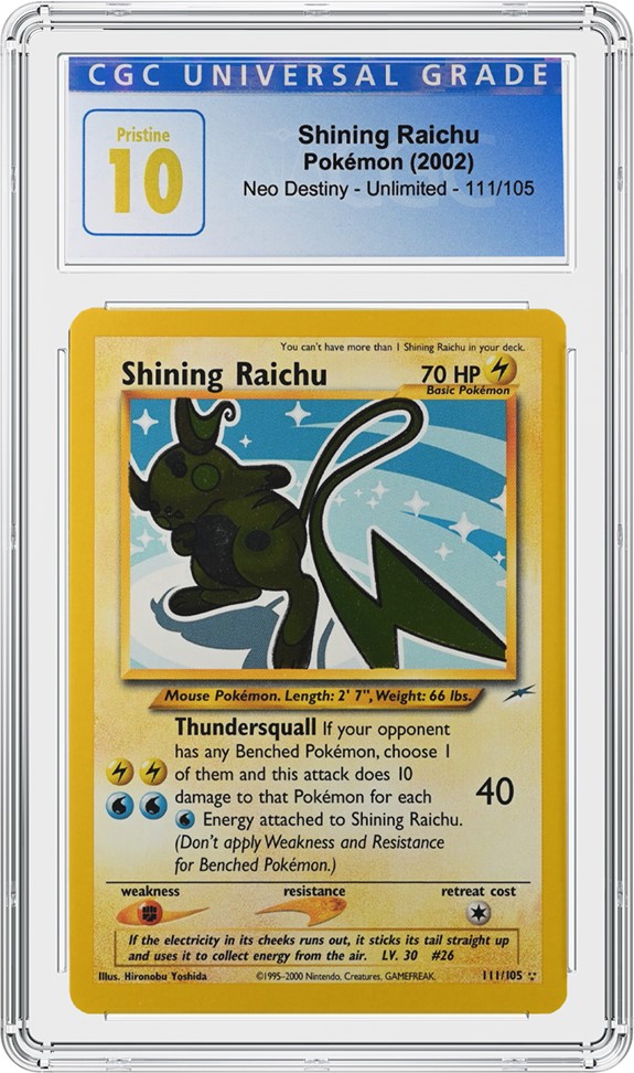 CGC Trading Cards Grades Five Early Shining Pokmon Cards a Pristine 10 |  CGC
