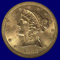 1885-S Coronet Half Eagle (Obverse)