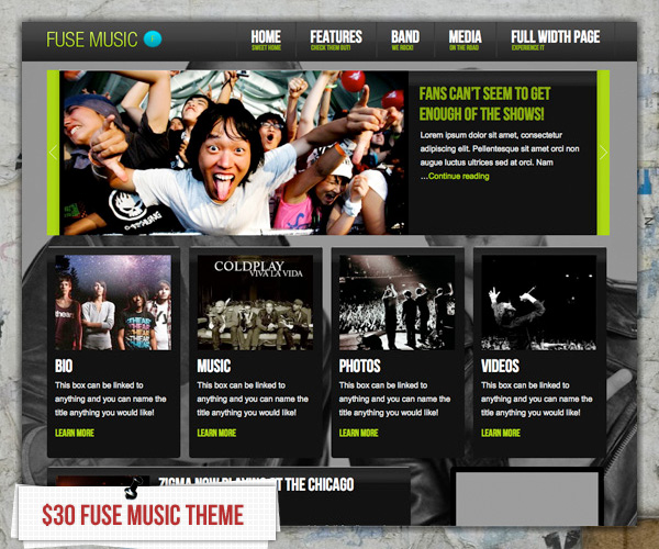 Fuse Music WordPress Theme