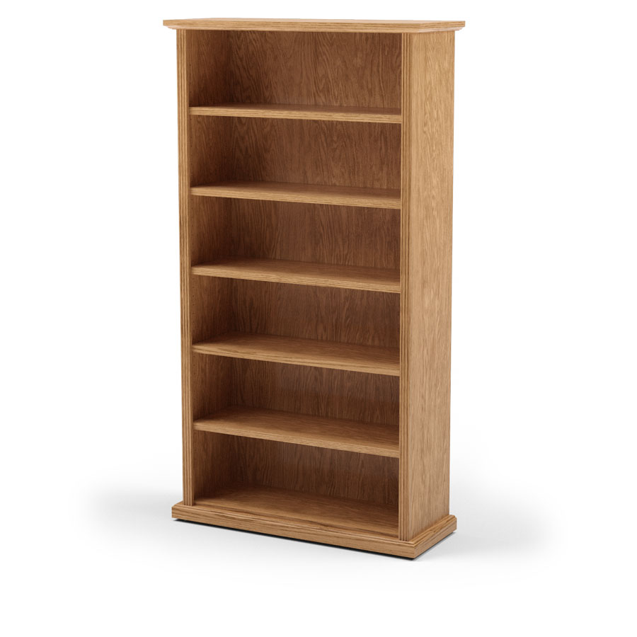 Executive Bookcase with 5 Adjustable Shelves