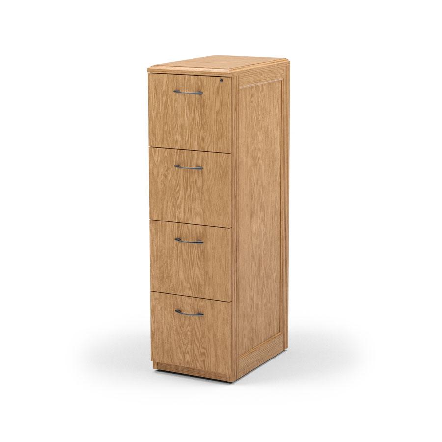 Executive Vertical File with 4 Drawers, 16-1/2