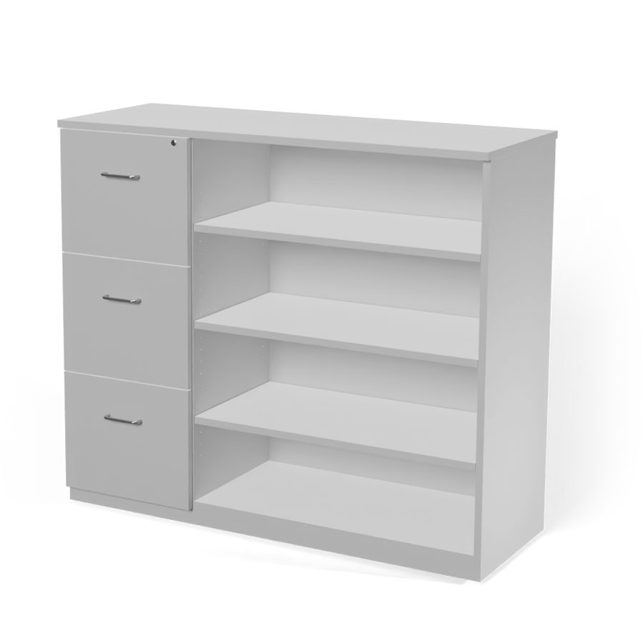 Essentials Bookcase / File Combo, 48"W Essentials Bookcase / File Combo, 48"W