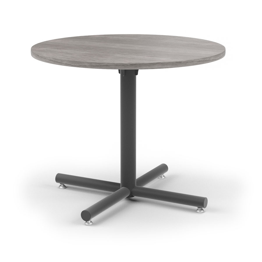 Solutions Style Round Table with Metal X-Base, 36"