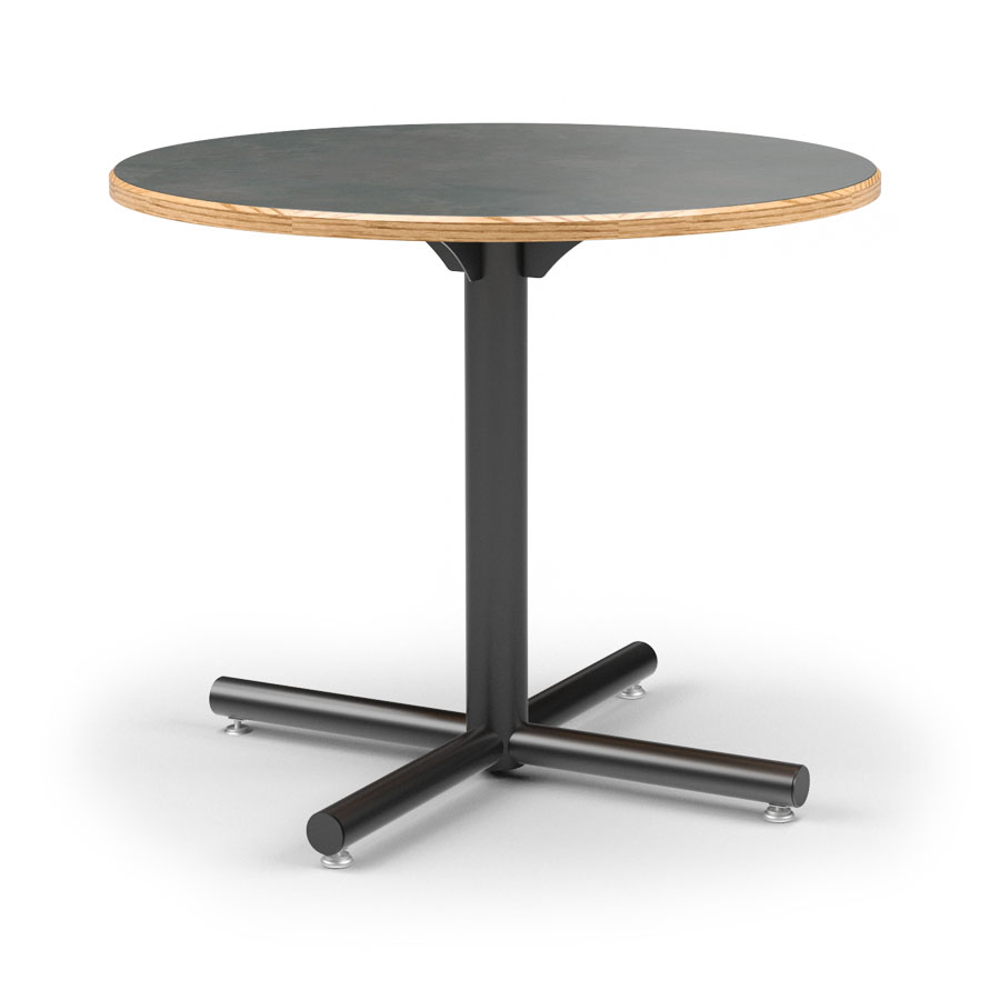 Wildwood Round Table with Metal X-Base, 36"
