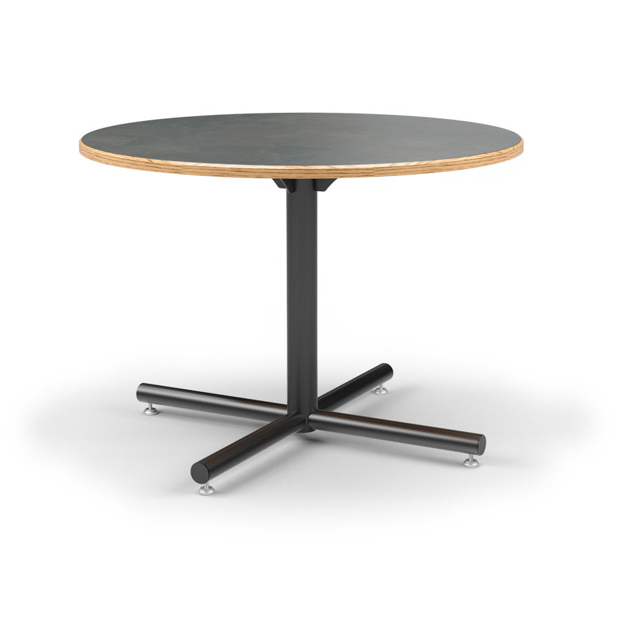 Wildwood Round Table with Metal X-Base, 42"