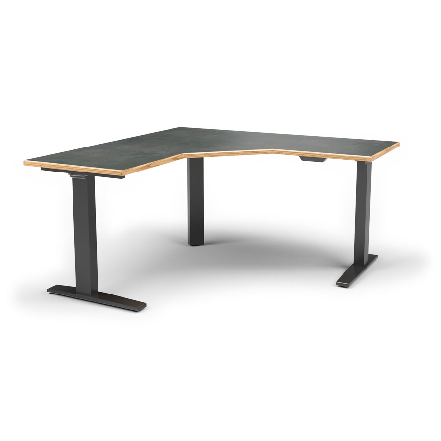 Wildwood Electric Adjustable Angled Workstation, 24"60"x60"x24"