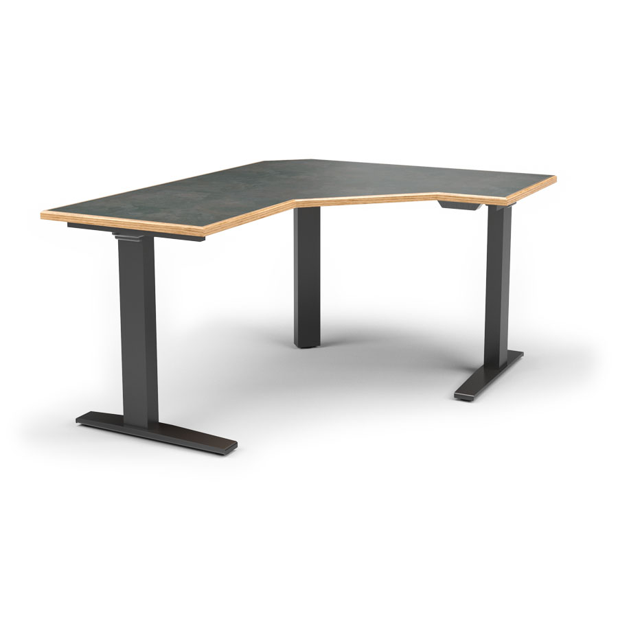 Wildwood Electric Adjustable Angled Workstation, 24"60"x48"x24"