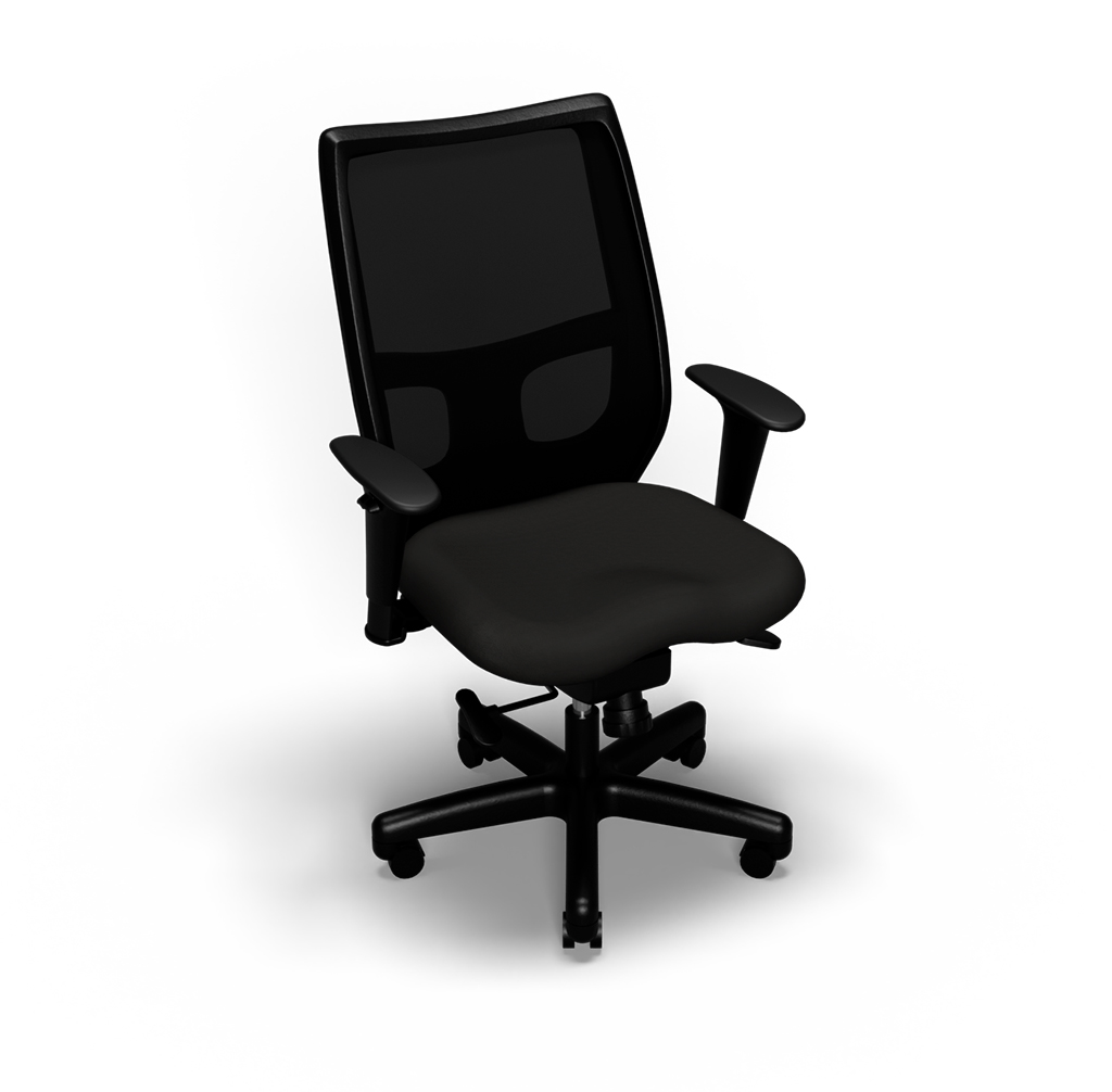 Ithaca Ultra High-Back Task Chair w/ Adj T-Arms