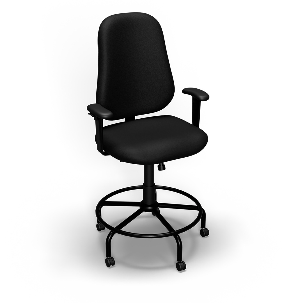 Pilot XL Task Stool w/ Adj T-Arms