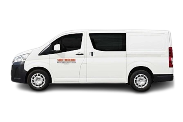 Toyota Hiace Van hire from 1300TruckHire for transporting goods or deliveries.