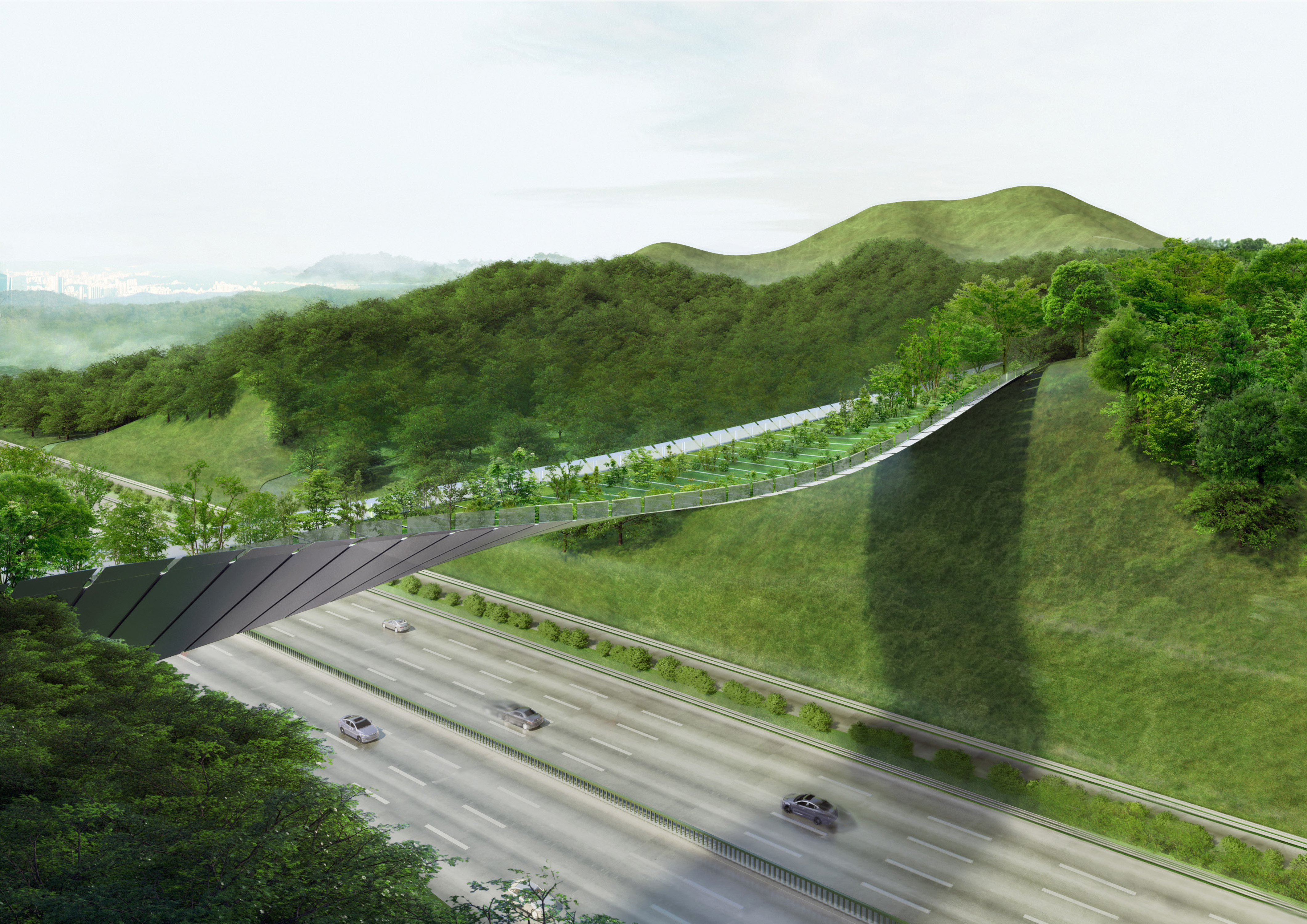 Il ponte verde del futuro Eco Bridge in Corea del Sud