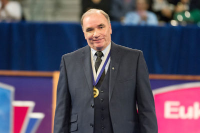 2015 Breeder of the Year John Buddie, Tartanside Collies; Breeder of the Year awards ceremony at the 2015 AKC Eukanuba National Championship, Orlando FL.