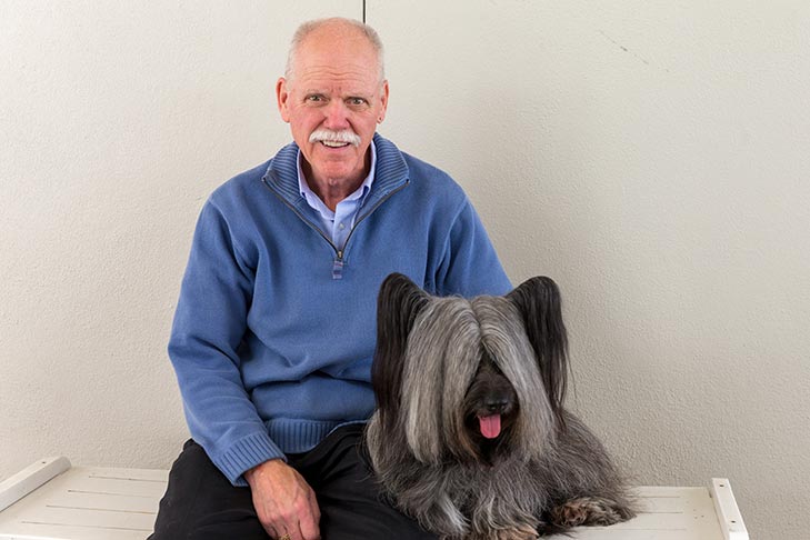 Therapy Dog: “Dennis,” a Skye Terrier owned by Stephen P. Hersey of Hampton, New Hampshire.