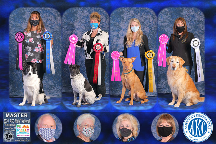 2020 AKC Rally National Championship Master Class winners.